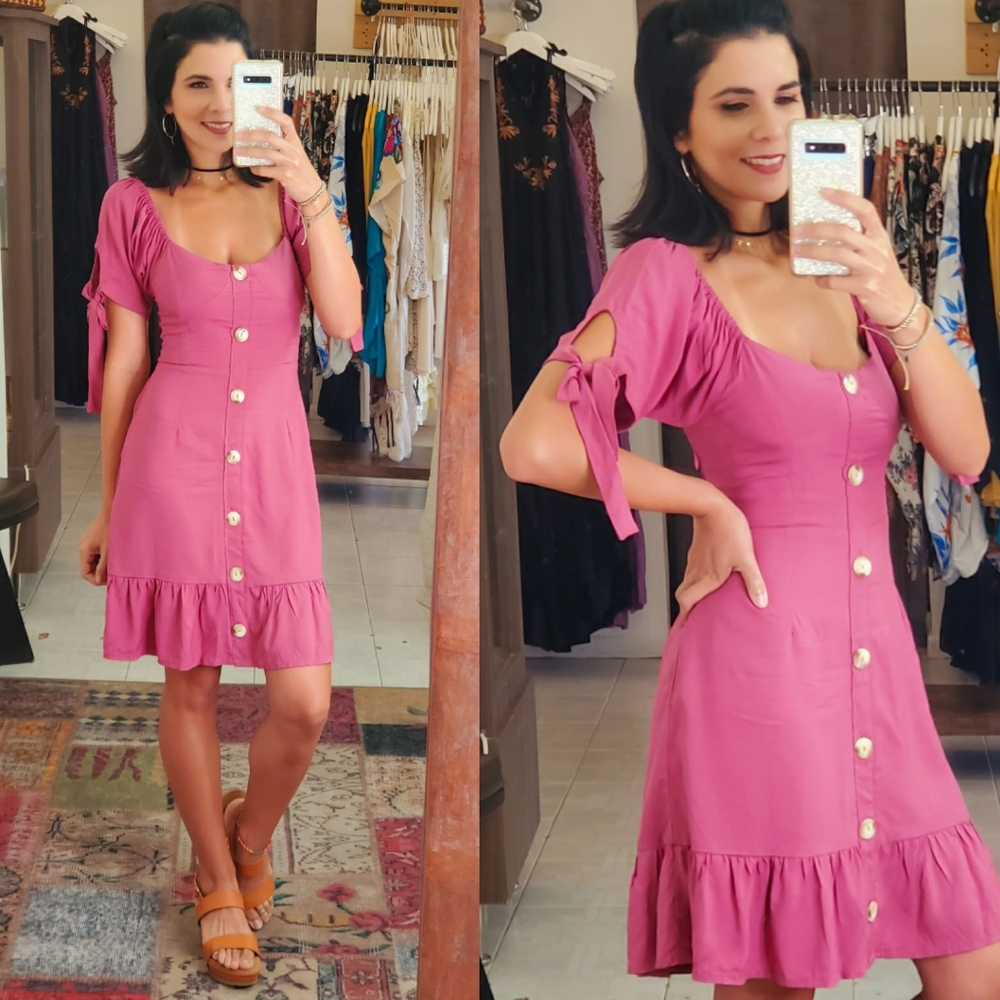 Pleasant Short Dress

- Mauve